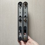 Нажимной гарнитур дверной DHS 30/92 (ан. HOPPE Tokyo), усиленный (серый), 7016 антрацит