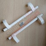 Ручка дверная (офисная) прямая 500 мм, белая