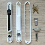 Защелка PROVEDAL двусторонняя с ключом 8ci/244 (АЛЬФА), металлическая (белая)