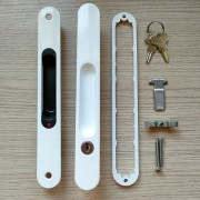 Защелка PROVEDAL двусторонняя с ключом 8ci/244, металл. (бел)