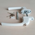 Балконный асимметричный гарнитур с ключом с УЗКОЙ СТОРОНЫ (белый)