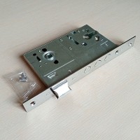 Замок дверной врезной 1011 с защелкой, цилиндровый 60/85/26
