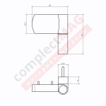 Петля дверная H-23 (ан. DOOR LINE), 80 кг, неокрашенная (без покрытия, под покраску)