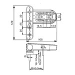 Петля дверная H-22 (ан. DOOR LINE), 120 кг КОРИЧНЕВАЯ (RAL 8019)