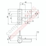 Петля дверная LDH (KT-S) аналог Dr. Hahn, 80 кг ЧЁРНАЯ