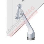 Фиксатор двери накладной (упор) СТН-0960, ХРОМ