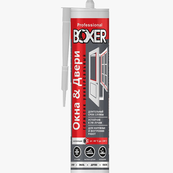 Герметик силиконовый универсальный BOXER, белый
