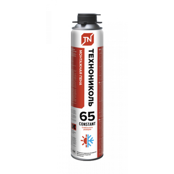  Пена монтажная ТЕХНОНИКОЛЬ 65 CONSTANT, 990 мл, ВСЕСЕЗОННАЯ